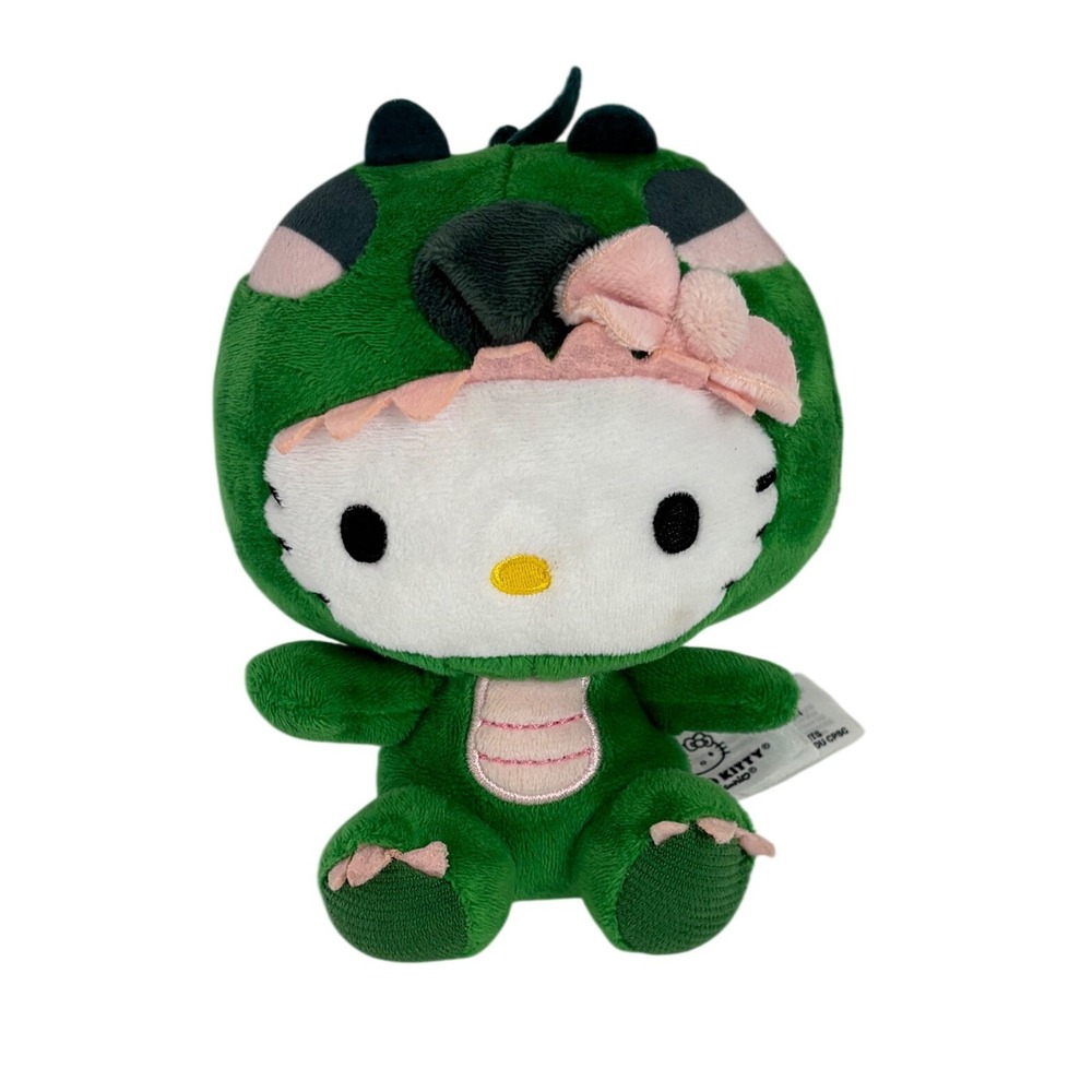 Sanrio Hello Kitty 6.5in Green Dragon Costume Plush Toy 1LHKDRAGON Small Green